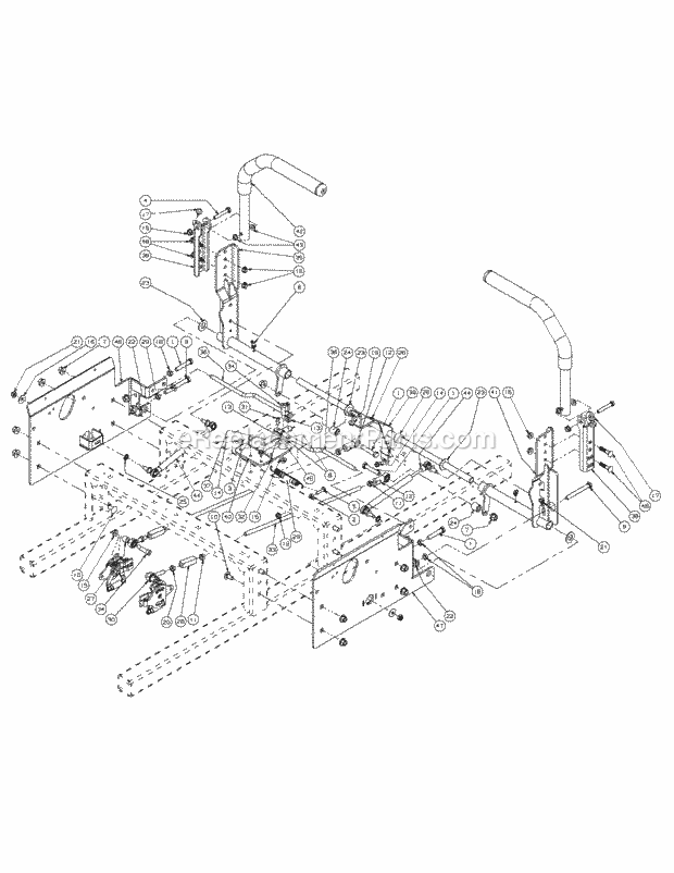 Control Assembly Diagram and Parts List for M60-KH 53AH8CTX750 Cub Cadet Sprayer